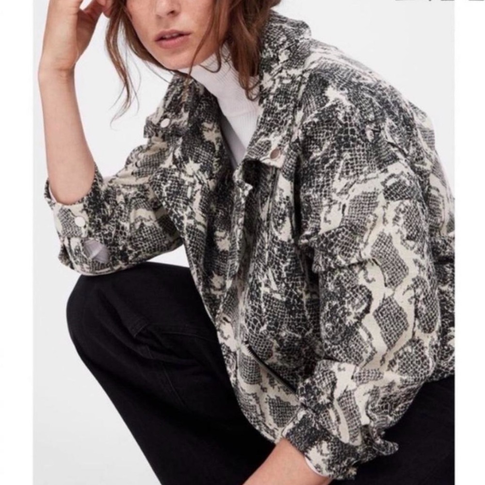 Zara Moto Snake Jacket